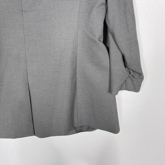 The Limited Large Gray 3/4 Sleeve Single Button Blazer Jacket Career Work Office - Picture 6 of 9